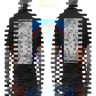 LGBT Tarot Card Gay Transgender Lesbian Pride Proud Equality Men's Back Print T-Shirt | Mazezy