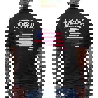 Liberia Africa Vacation Souvenirs African Monrovia Men's Back Print T-Shirt | Mazezy