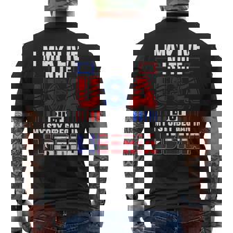 Liberia Flag USA Liberian Liberia Men's Back Print T-Shirt | Mazezy