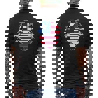 Liberian Roots Chest Liberian Flag Liberia Liberian Pride Men's Back Print T-Shirt | Mazezy