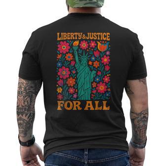 Liberty And Justice For All Immigrants Men's T-shirt Back Print | Seseable UK