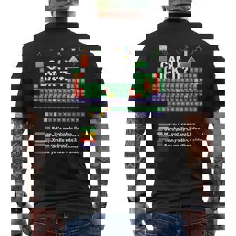 Can I Lick It Chemistry Periodic Table Of Elements Science Men's Back Print T-Shirt | Mazezy