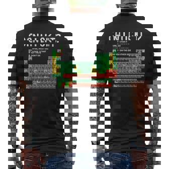 Can I Lick It Periodic Table Chemistry Elements Table Men's Back Print T-Shirt | Mazezy