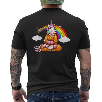 Licorne Zen En Pose Bouddha T-shirt imprimé au dos - Cadeauxyz