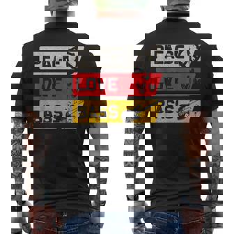 Liebe Frieden Bass Gitarre Hippie Bassist T-Shirt mit Rückendruck - Geschenkecke