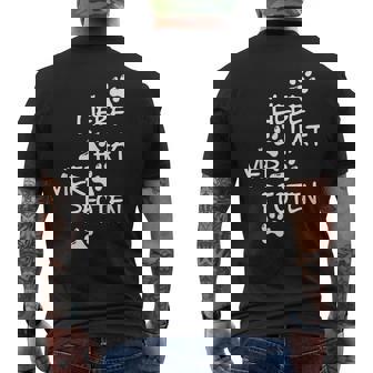 Liebe Hutier Pfoten Katze Hund Liebe Herrchen Female T-Shirt mit Rückendruck - Geschenkecke