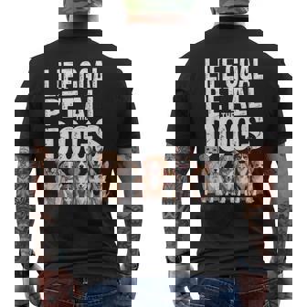 Life Goal Pet All The Dogs Retro Dog Lover Men's T-shirt Back Print | Seseable UK