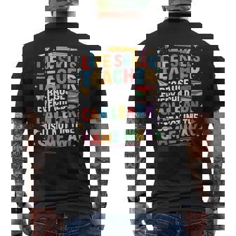 Life Skills Teacher Can Learn Sped Life Skills Teacher Men's Back Print T-Shirt | Mazezy