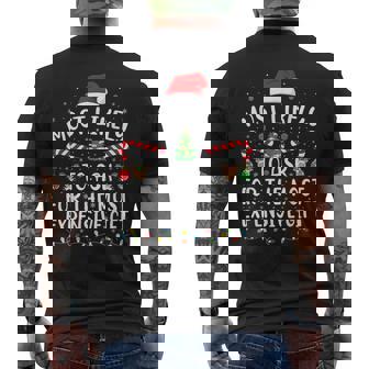 Most Likely To Ask For The Most Expensive Xmas Family Men's Back Print T-Shirt | Mazezy