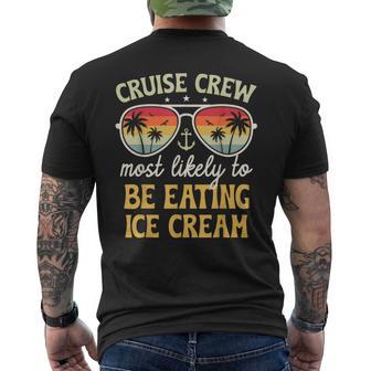 Most Likely To Eating Ice Cream Matching Family Cruise 2026 Men's T-shirt Back Print - Monsterry