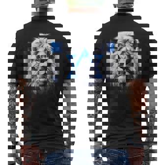 Lion Of Judah Jewish Pride Israel Flag Strength Unity Men's T-shirt Back Print | Seseable CA