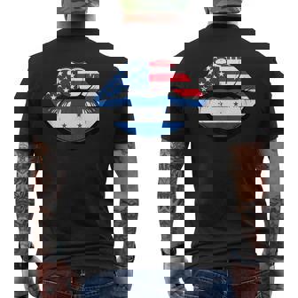 Lips Half American Honduran Roots Honduras USA America Tank Top Men's Back Print T-Shirt | Mazezy