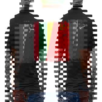 Lithuania Soviet Union Flag Lithuanian CCCP Heritage Men's Back Print T-Shirt | Mazezy