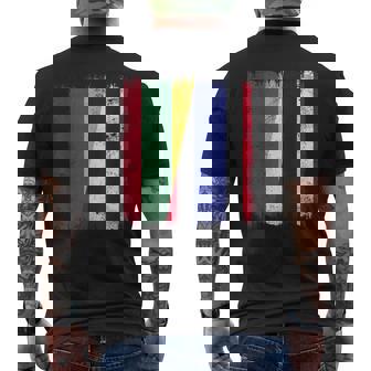 Lithuania Thailand Half Flag Lithuanian Thai Roots Men's Back Print T-Shirt | Mazezy