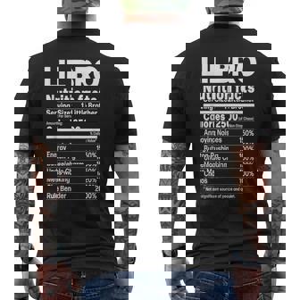 Little Brother Sibling Humor Lil Bro Nutrition Facts Men's T-shirt Back Print - Monsterry