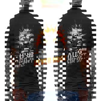 Little Sand Never Hurt Rail Racing Offroad Car Dune Buggy Men's Back Print T-Shirt | Mazezy