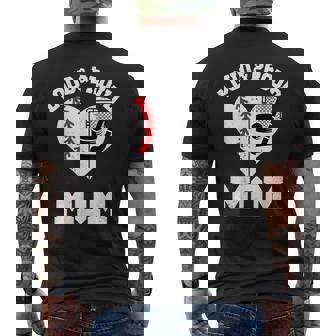 Loud & Proud Mom Baseball Hockey Heart Sports Mom Game Day Men's Back Print T-Shirt | Mazezy