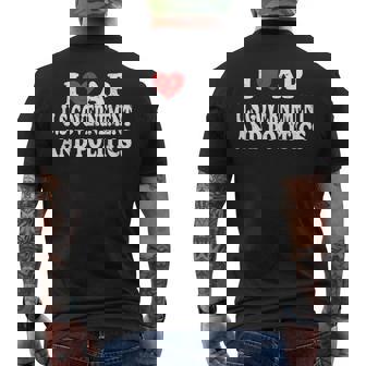 I Love AP US Government And Politics Men's Back Print T-Shirt | Mazezy