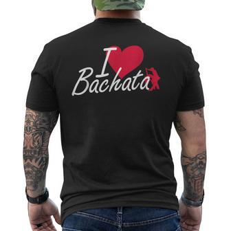 I Love Bachata Latin America ドミニカダンスレッスン メンズTシャツ バックプリント - Kawaiitshirt