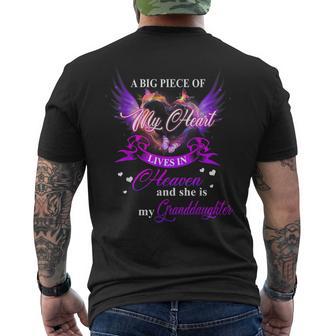 Love Beyond Heaven And She Is My Granddaughter Men's T-shirt Back Print - Thegiftio UK