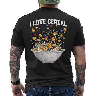 I Love Cereal Men's T-shirt Back Print - Thegiftio UK