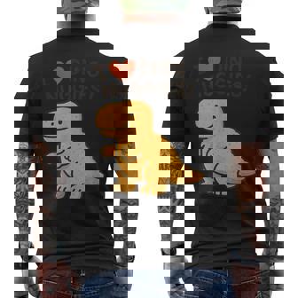 I Love Dinosaur Dino Nuggets Men's Back Print T-Shirt | Mazezy