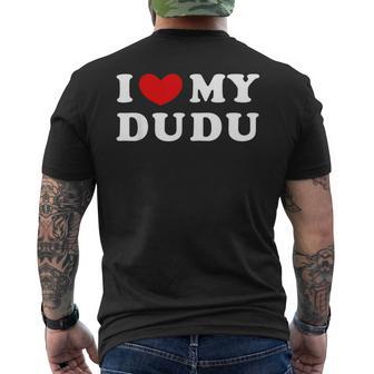 I Love My Dudu I Heart My Dudu Men's T-shirt Back Print - Thegiftio UK