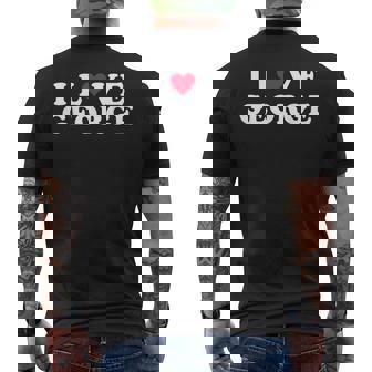 I Love George マッチング ガールフレンド&ボーイフレンド ジョージネーム メンズTシャツ バックプリント - Kawaiitshirt