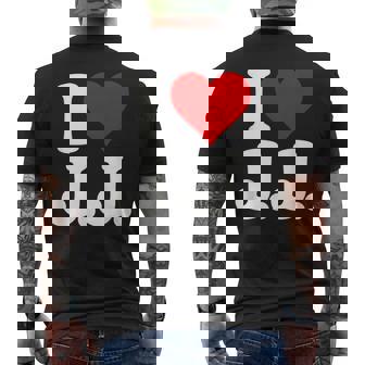 I Love Heart JJ Jj J J イニシャル メンズTシャツ バックプリント - Kawaiitshirt