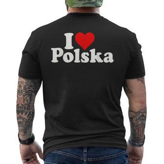 I Love Heart Polska Polen T-Shirt mit Rückendruck - Geschenkecke