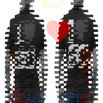 I Love Heart South Carolina SC Tank Top Men's Back Print T-Shirt | Mazezy