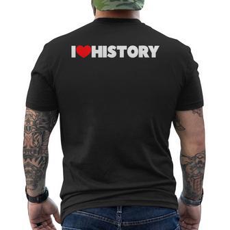 I Love Heart History Camiseta Hombre Estampado Espalda - Regaloses
