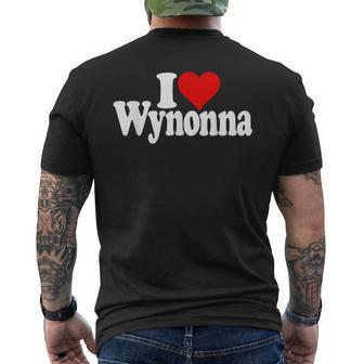 I Love Heart Wynonna Name On A Men's T-shirt Back Print - Thegiftio UK