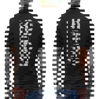 Love Ice Hockey Ice Hockey Player Hockey Men's Back Print T-Shirt | Mazezy