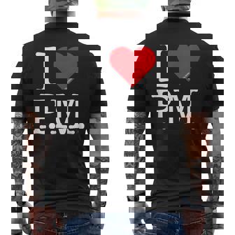 I Love Initials メンズTシャツ バックプリント - Kawaiitshirt