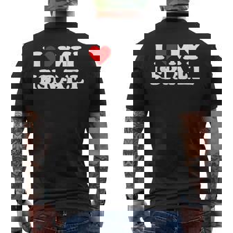 I Love My Israel Men's Back Print T-Shirt | Mazezy