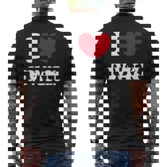 I Love Iwaki いわき大好き メンズTシャツ バックプリント - Kawaiitshirt