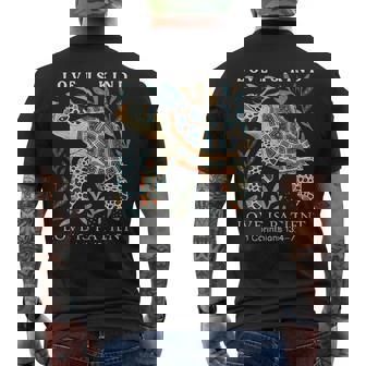 Love Is Kind Love Is Patient 1 Corinthians 13 4 7 Turtle Men's T-shirt Back Print - Monsterry