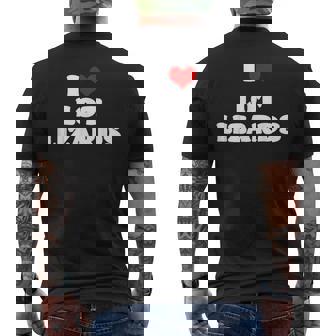 I Love Lot Lizard Red Heart Men's T-shirt Back Print | Mazezy