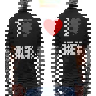 I Love Malta Sunshine Maltese Summer Holidays Tank Top Men's Back Print T-Shirt | Mazezy