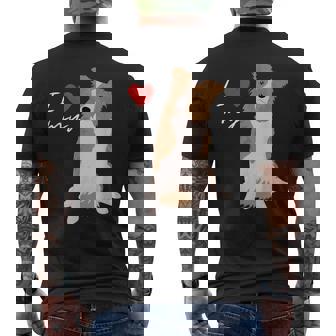 I Love My & Red Merle ボーダーコリー ドッグラバー。 メンズTシャツ バックプリント - Kawaiitshirt