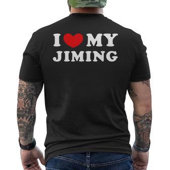 I Love My Jiming 私はジミンが大好きです メンズTシャツ バックプリント - Kawaiitshirt