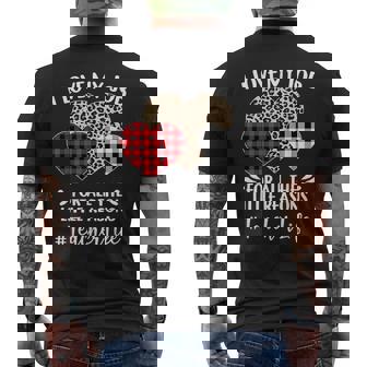 I Love My Job For All The Little Reasons バレンタインハート メンズTシャツ バックプリント - Kawaiitshirt