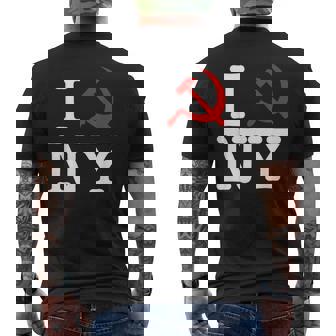 I Love New York Red Zohran I Heart New York Men's Back Print T-Shirt | Mazezy