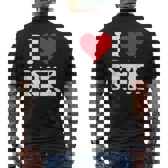 I Love Nk Initials I Heart NK First Last Name N K メンズTシャツ バックプリント - Kawaiitshirt