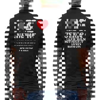 I Love My Super Hot Master Sergeant Boyfriend Tank Top Men's Back Print T-Shirt | Mazezy