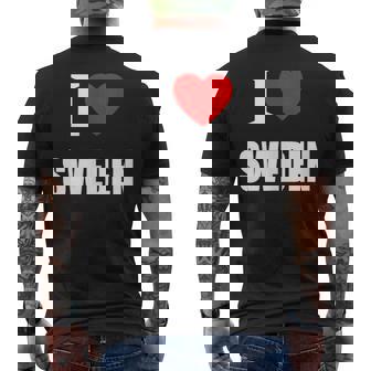 I Love Sweden Sunshine Swedish Summer Holidays Tank Top Men's Back Print T-Shirt | Mazezy