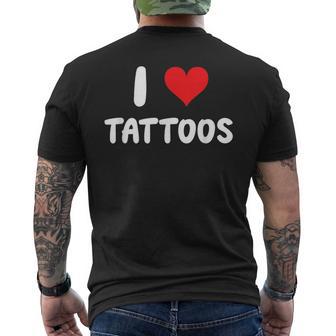 I Love Tattoos – Cœur – Boutique D'artistes Tatouage T-shirt imprimé au dos - Cadeauxyz