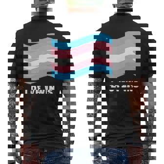 Love Wins Transgender LGBT Pride Flag Minimalist Tank Top Men's Back Print T-Shirt | Mazezy