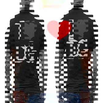 I Love ハート Dg メンズTシャツ バックプリント - Kawaiitshirt